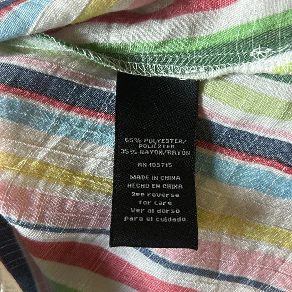 Zac & Rachel Striped Button Down Lightweight Shirt Size 3X - Picture 5 of 5